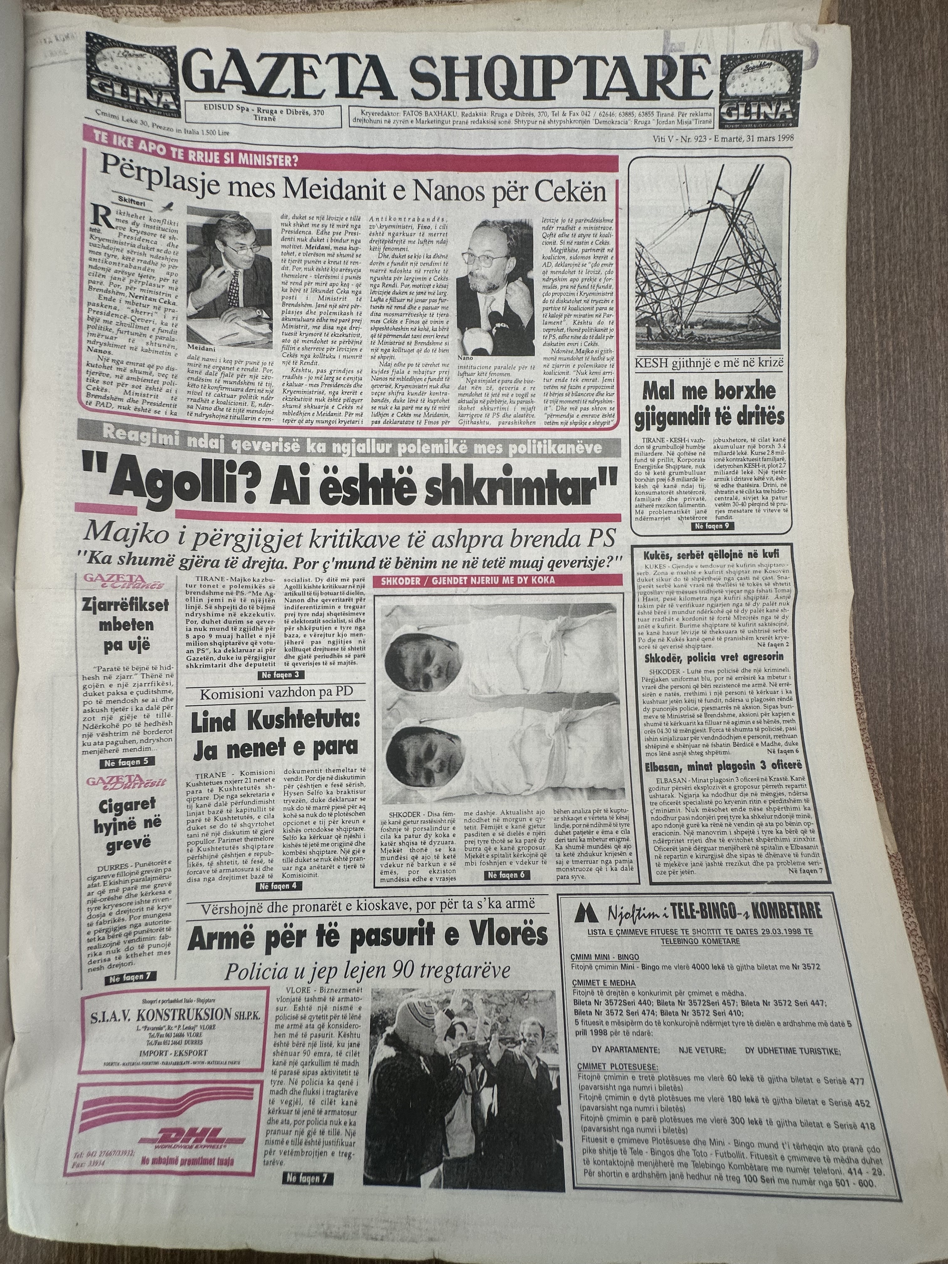 Gazeta Shqiptare 1998-03-31